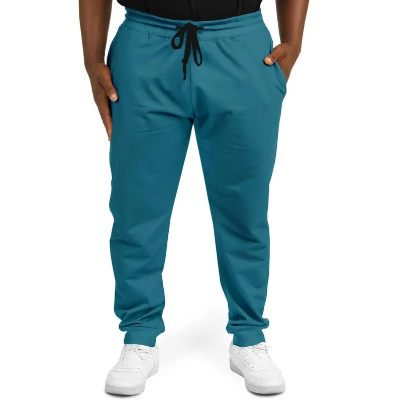 Medium Dark Cyan Joggers | Unisex | with PLUS sizes | Medium Dark Pastel Cyan | C60M0Y0K60