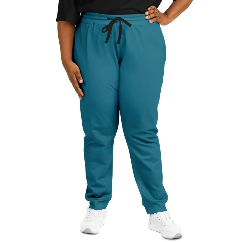 Medium Dark Cyan Joggers | Unisex | with PLUS sizes | Medium Dark Pastel Cyan | C60M0Y0K60