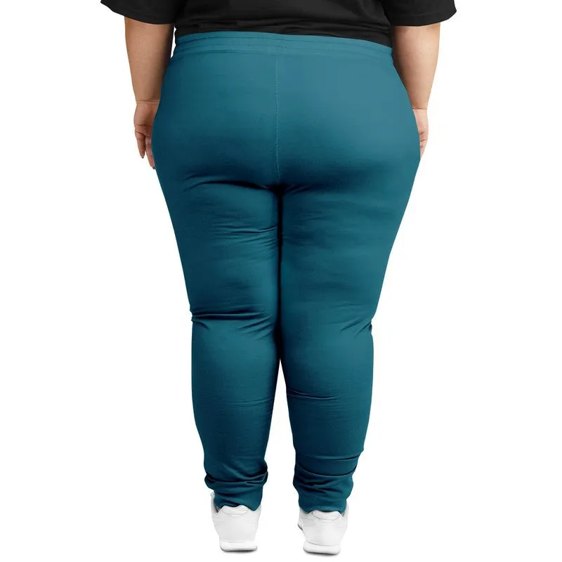 Medium Dark Cyan Joggers | Unisex | with PLUS sizes | Medium Dark Pastel Cyan | C60M0Y0K60