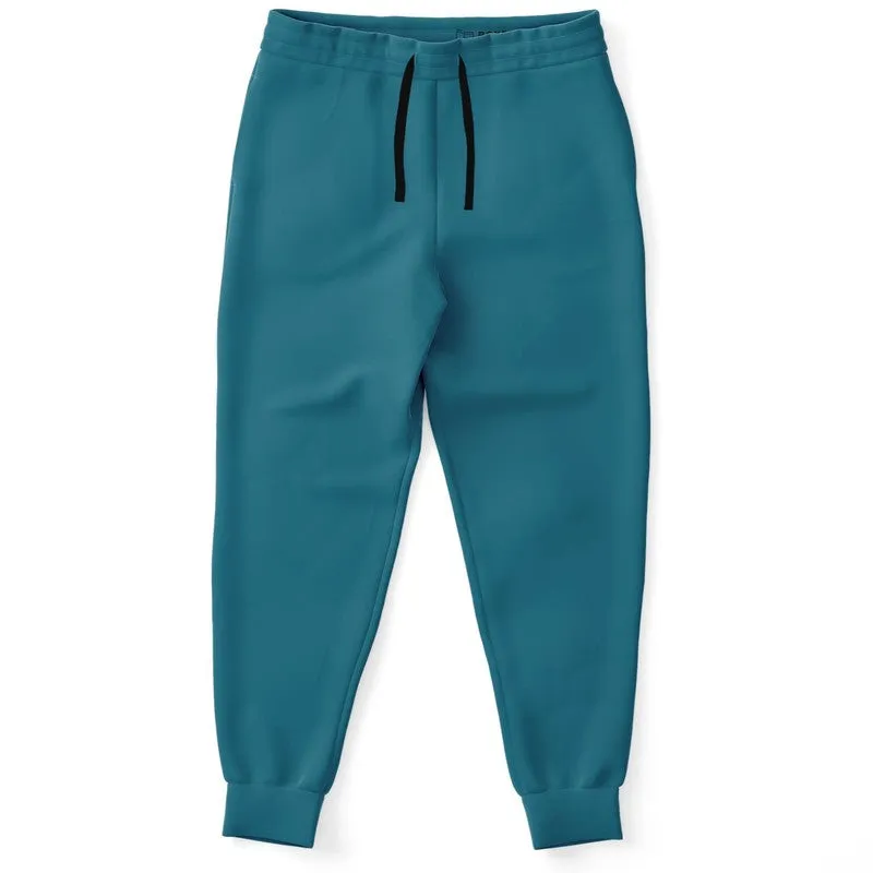Medium Dark Cyan Joggers | Unisex | with PLUS sizes | Medium Dark Pastel Cyan | C60M0Y0K60