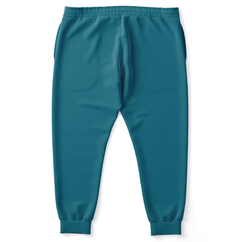 Medium Dark Cyan Joggers | Unisex | with PLUS sizes | Medium Dark Pastel Cyan | C60M0Y0K60