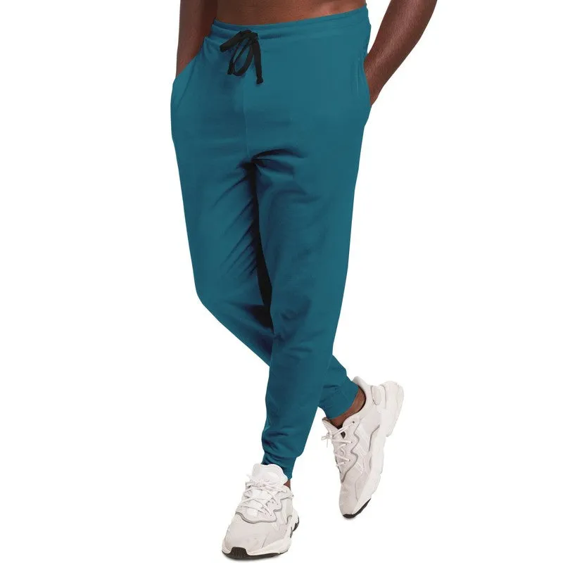 Medium Dark Cyan Joggers | Unisex | with PLUS sizes | Medium Dark Pastel Cyan | C60M0Y0K60