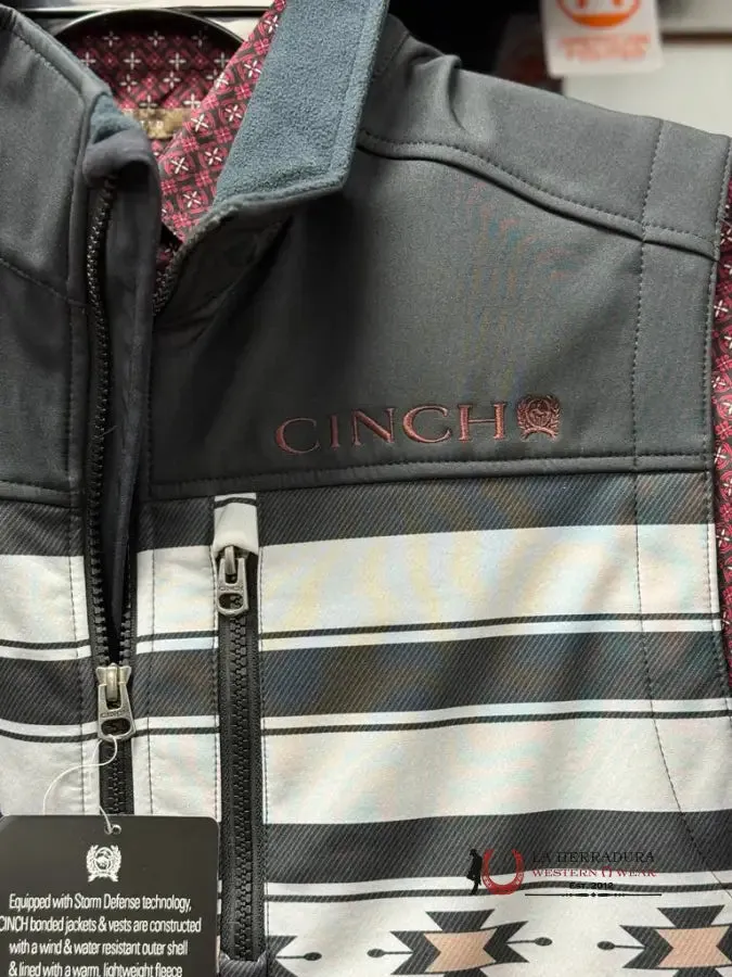 MEN’S CINCH VEST BLACK/WHITE/RED