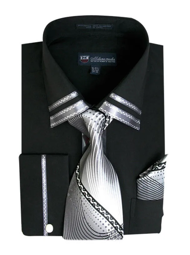 Milano Moda Shirt SG-28C-Black