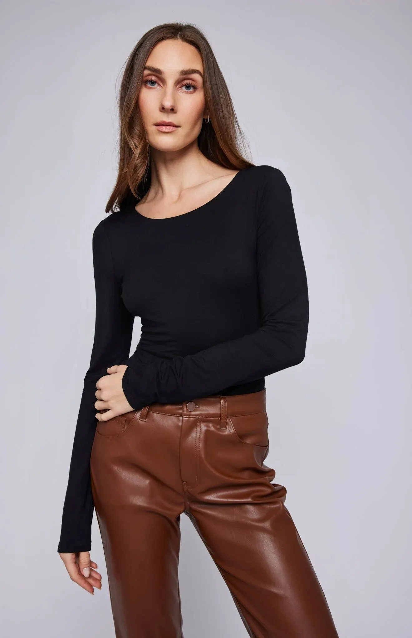Nadira L/S Top-Black