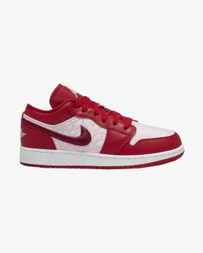 NIKE AIR JORDAN1 LOW GS SE RED QUILT