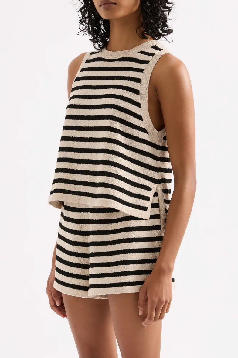 Nude Lucy - Kayda Knit Tank (Black Stripe)