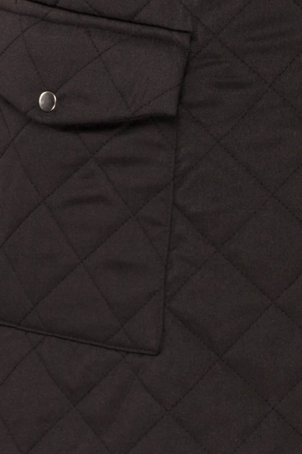 Oviedo | Black Quilted Wrap Skirt