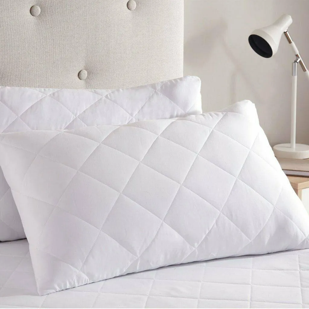 Pack of 2,4 Quilted Pillows Bounce Back Rectangular Shape Extra Fill Pillows 29"x19"