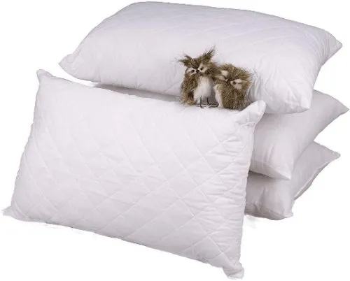 Pack of 2,4 Quilted Pillows Bounce Back Rectangular Shape Extra Fill Pillows 29"x19"