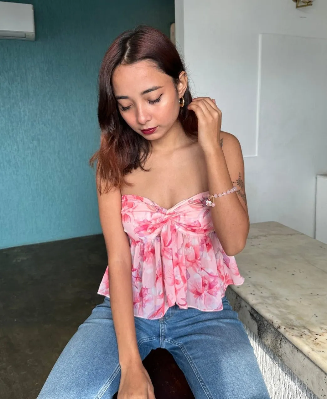 Peachy Knot Top