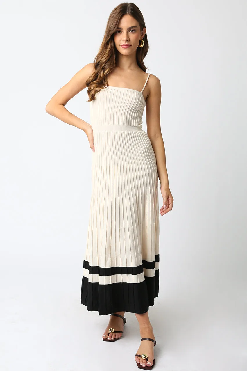 Pleated Knit Maxi Dress
