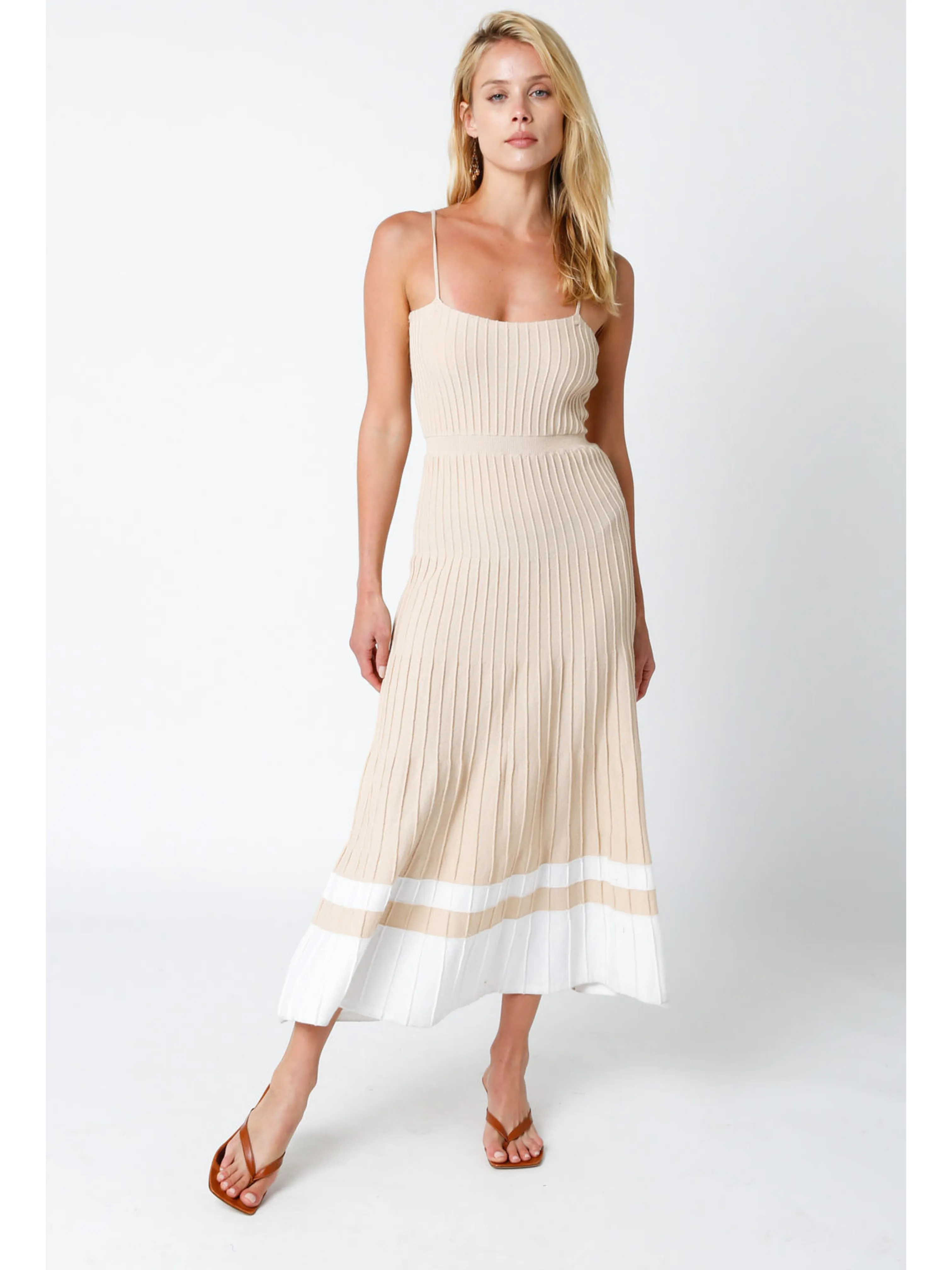 Pleated Knit Maxi Dress