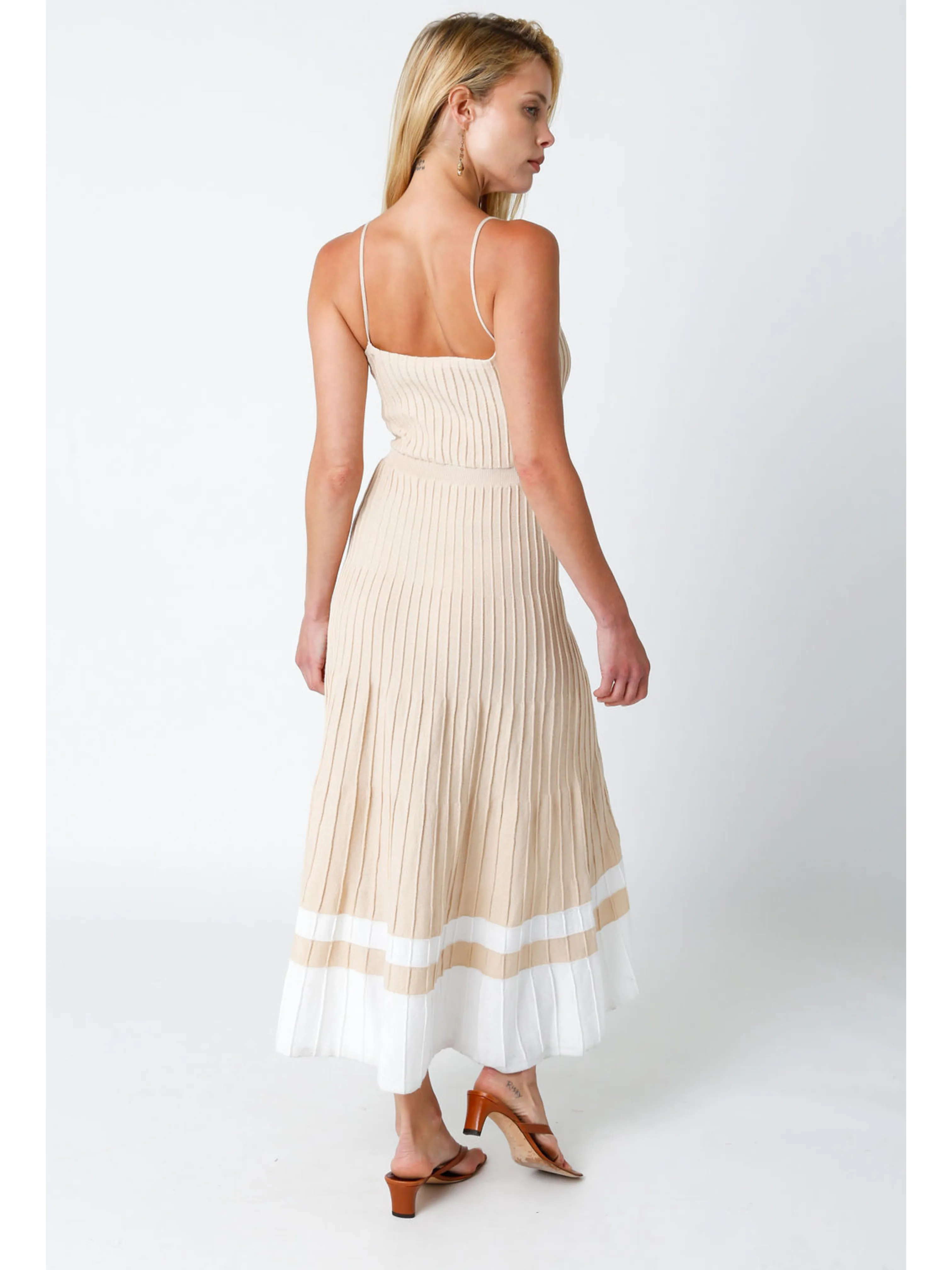 Pleated Knit Maxi Dress