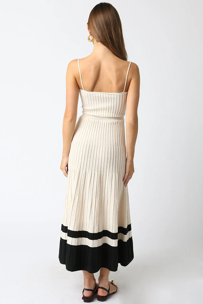Pleated Knit Maxi Dress
