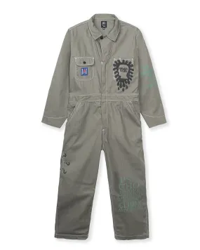 Printed Mechanic Jumper - Olive Green