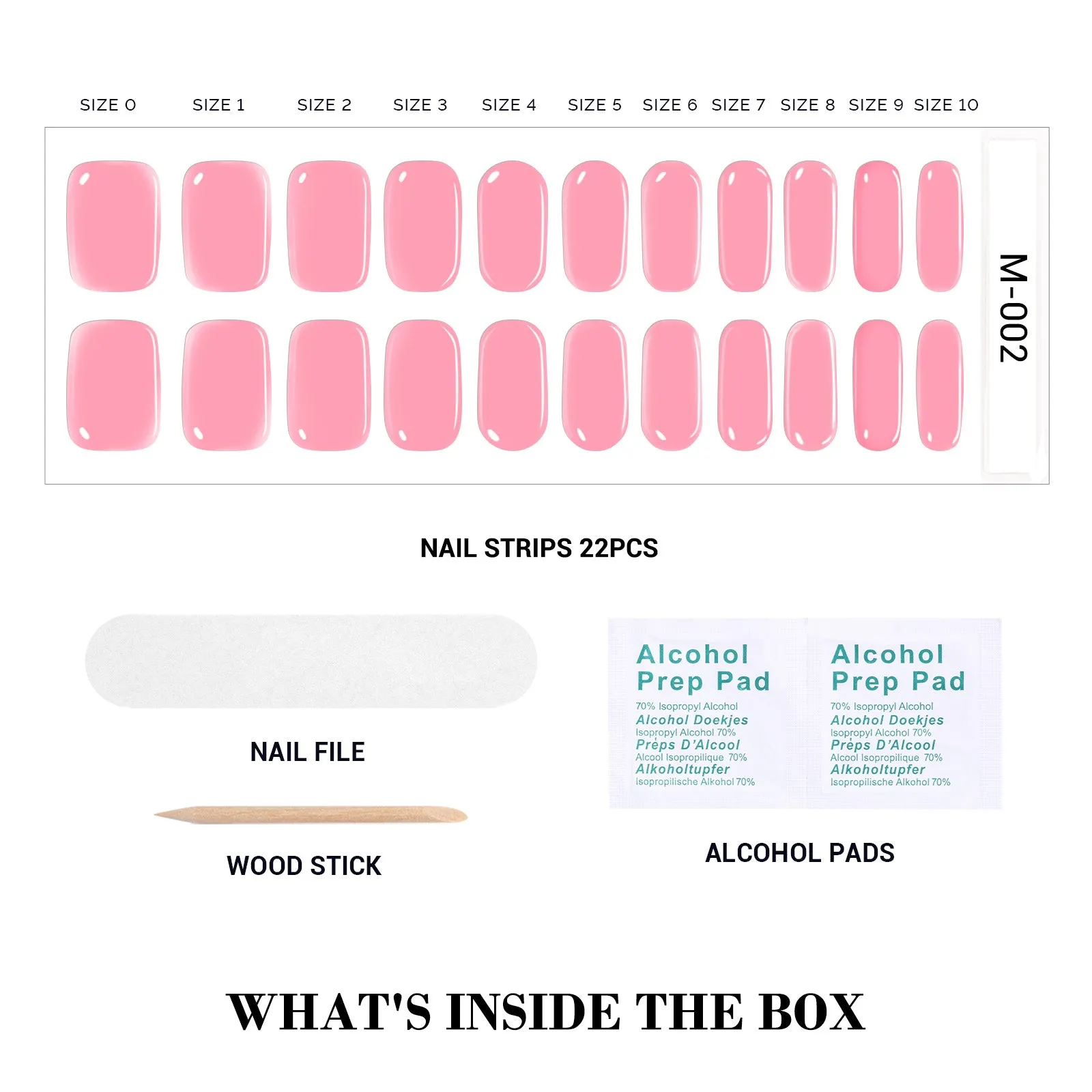 Qcoat Fully Cured Gel Nail Strips - Flamingo Pink(US ONLY)