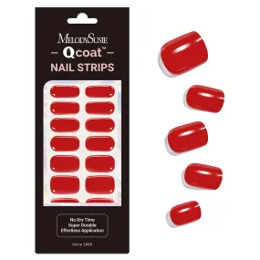 Qcoat Fully Cured Gel Nail Strips - Red(US ONLY)