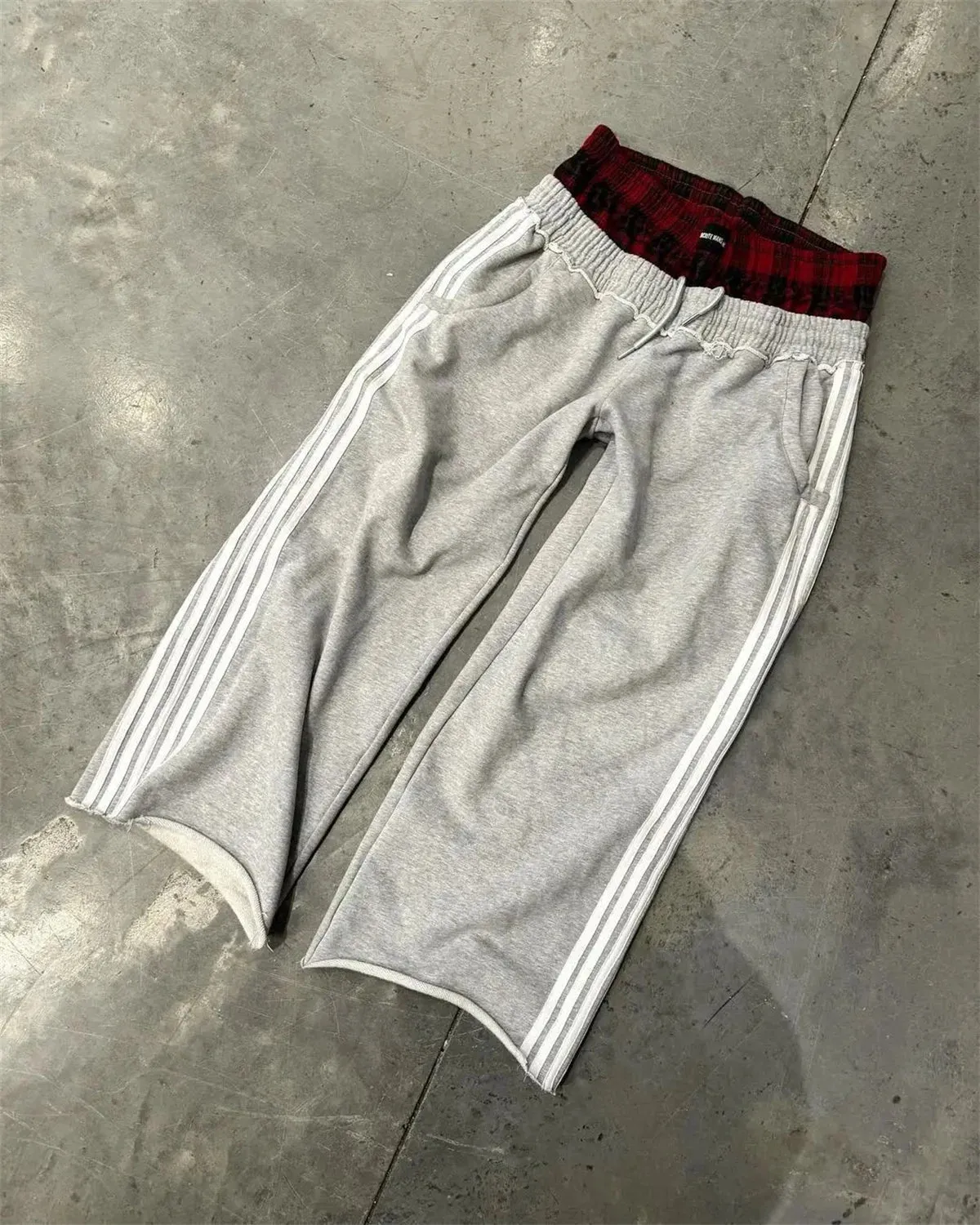 Retro Unisex High-Waist Sweatpants - Straight Leg