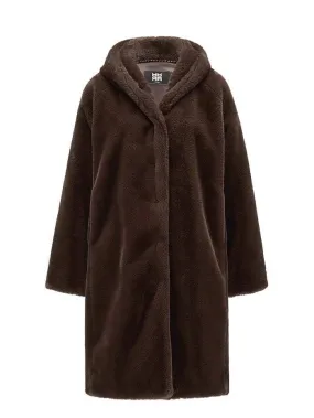 Riani S Brown Faux Fur Long Teddy Coat 182990 5327 644