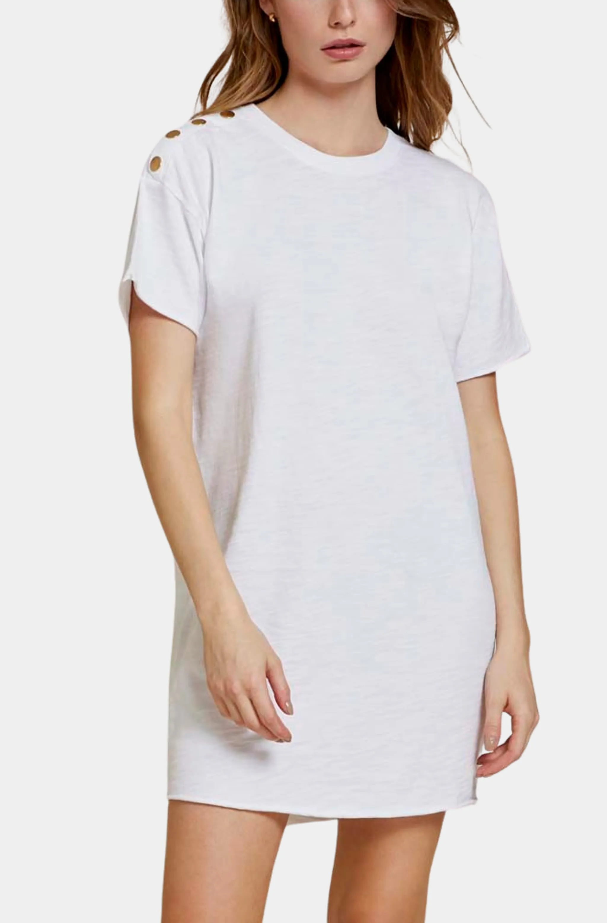Rowan T-Shirt Dress W/ Snaps