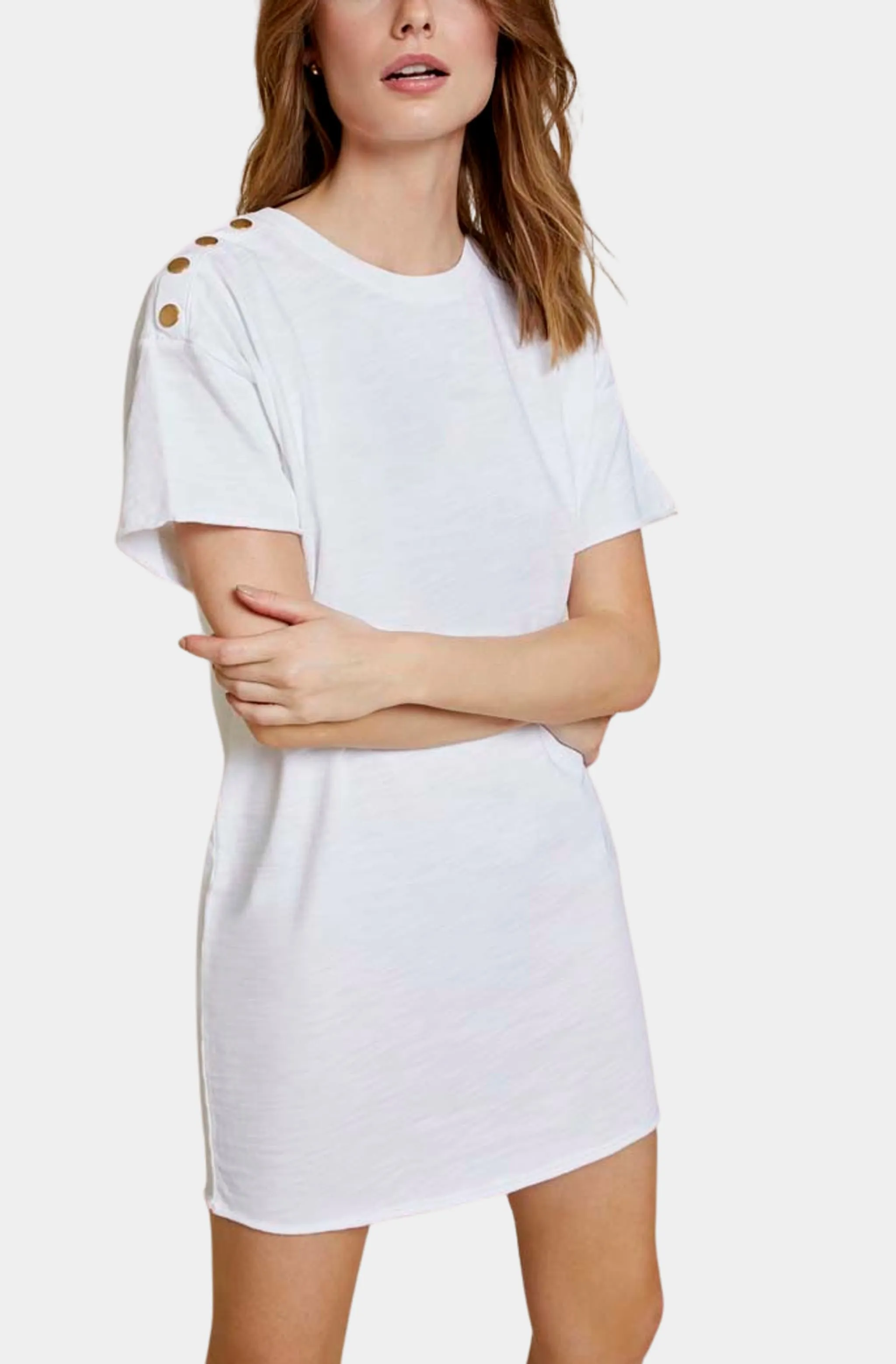 Rowan T-Shirt Dress W/ Snaps