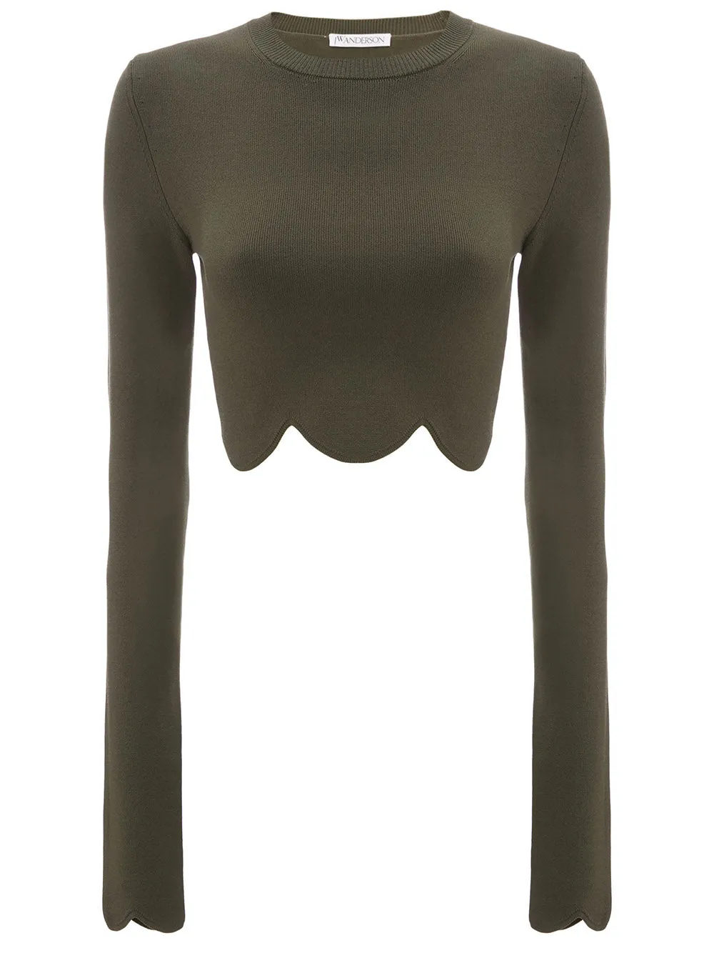 Scalloped Hem Fitted Jumper