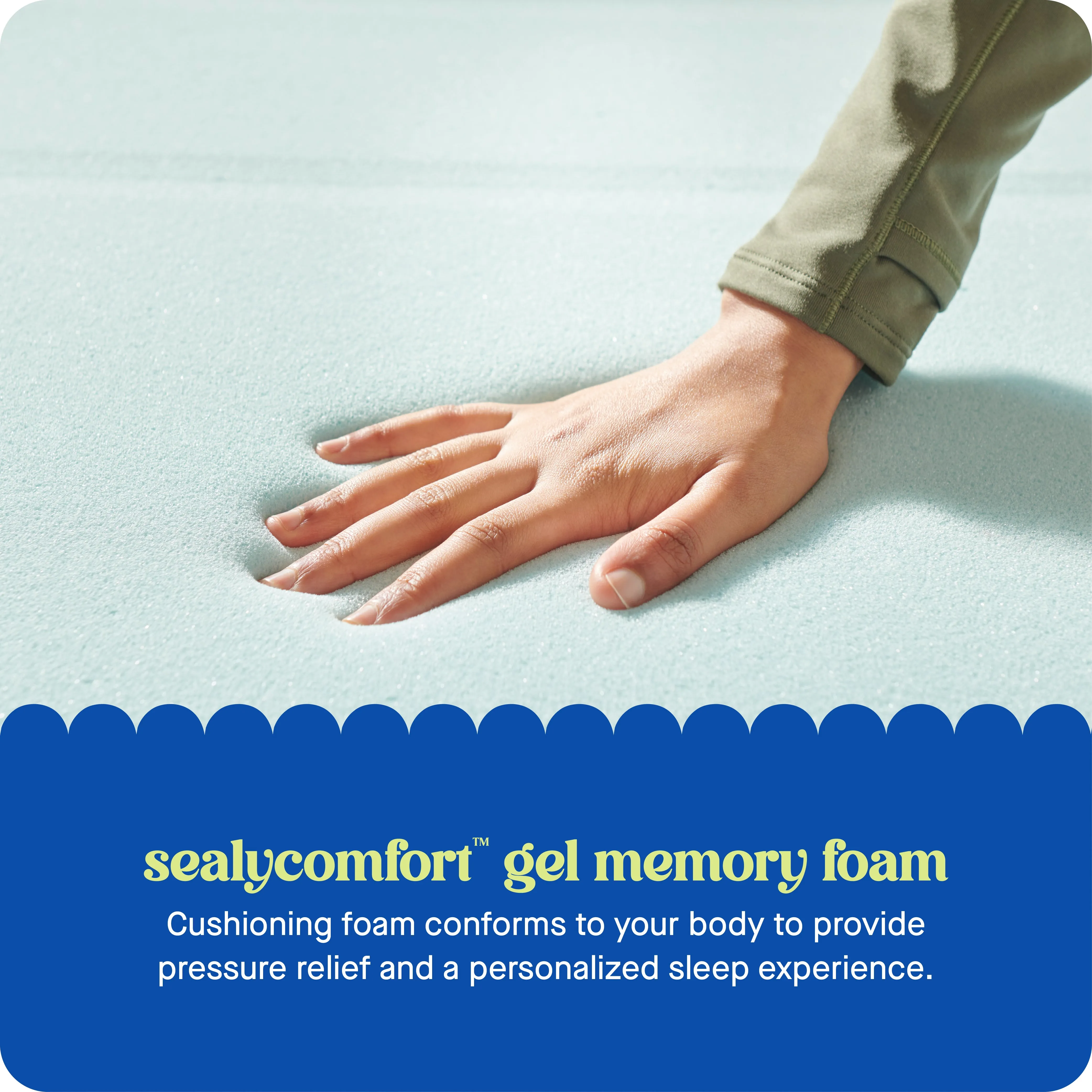 Sealy® Dreamlife™ 4” Topper with 3" Gel Memory Foam   1” Quilted Cooling Cover