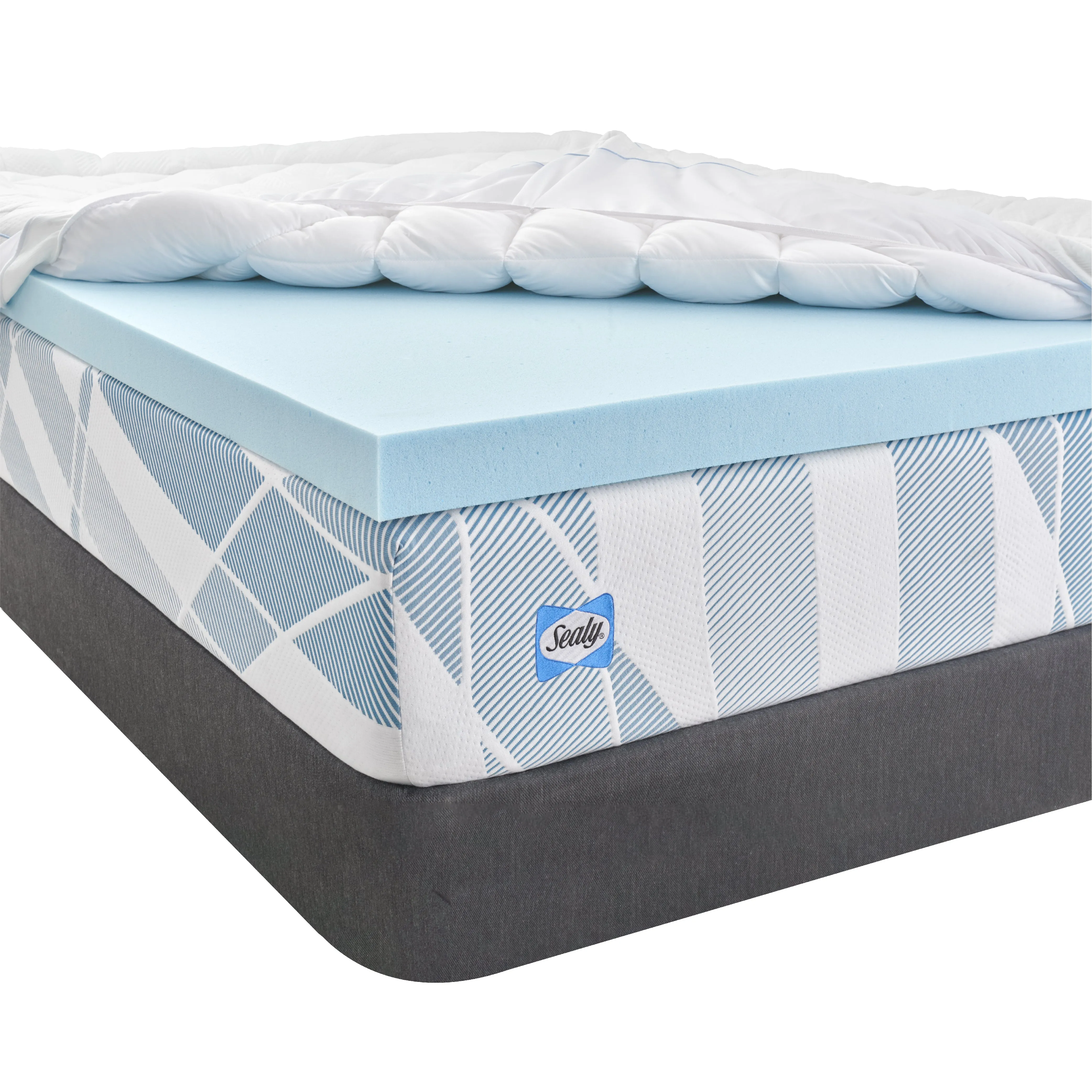 Sealy® Dreamlife™ 4” Topper with 3" Gel Memory Foam   1” Quilted Cooling Cover