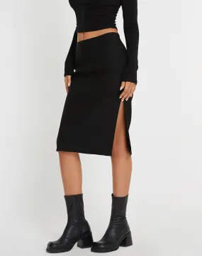 Sekoji Midi Skirt in Black