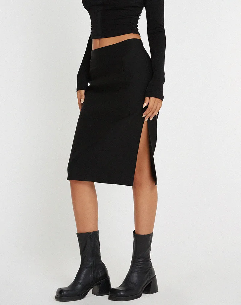 Sekoji Midi Skirt in Black