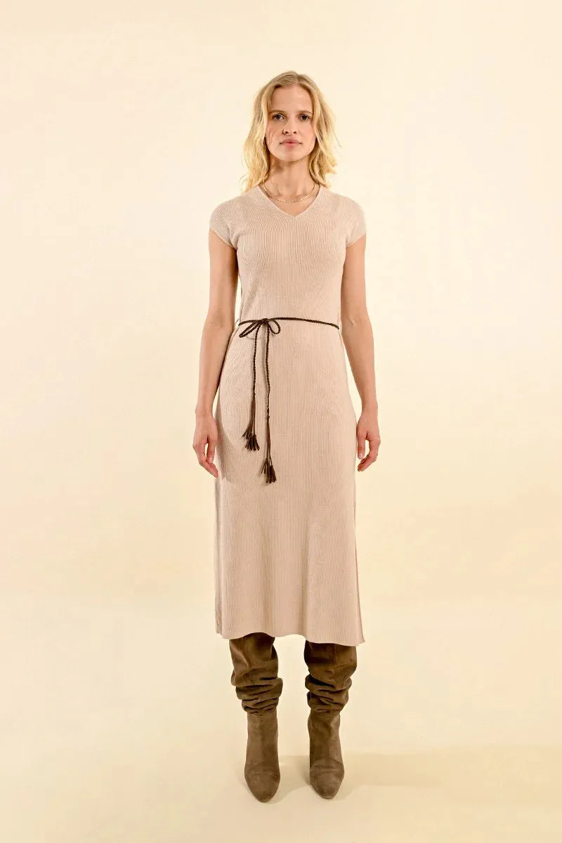 Short-Sleeve Knit Dress