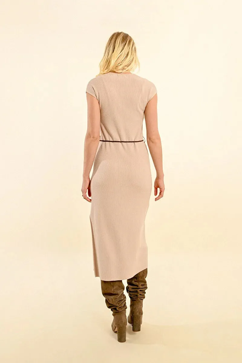 Short-Sleeve Knit Dress
