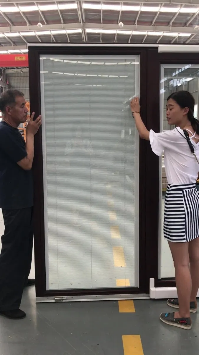Sliding door with tempered glass screen mosquito net by Doorwin on Alibaba