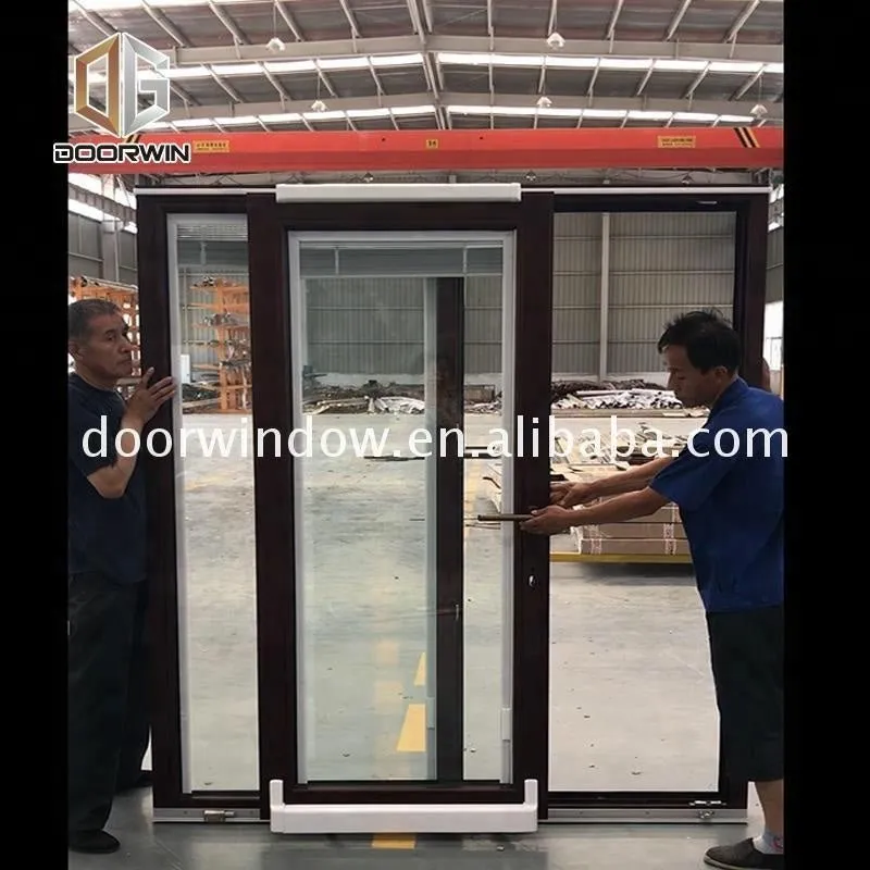 Sliding door with tempered glass screen mosquito net by Doorwin on Alibaba