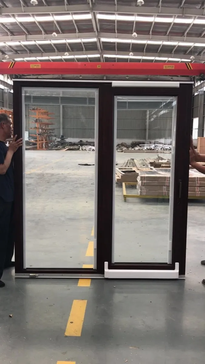 Sliding garage doors with stainless steel net mosquito by Doorwin on Alibaba