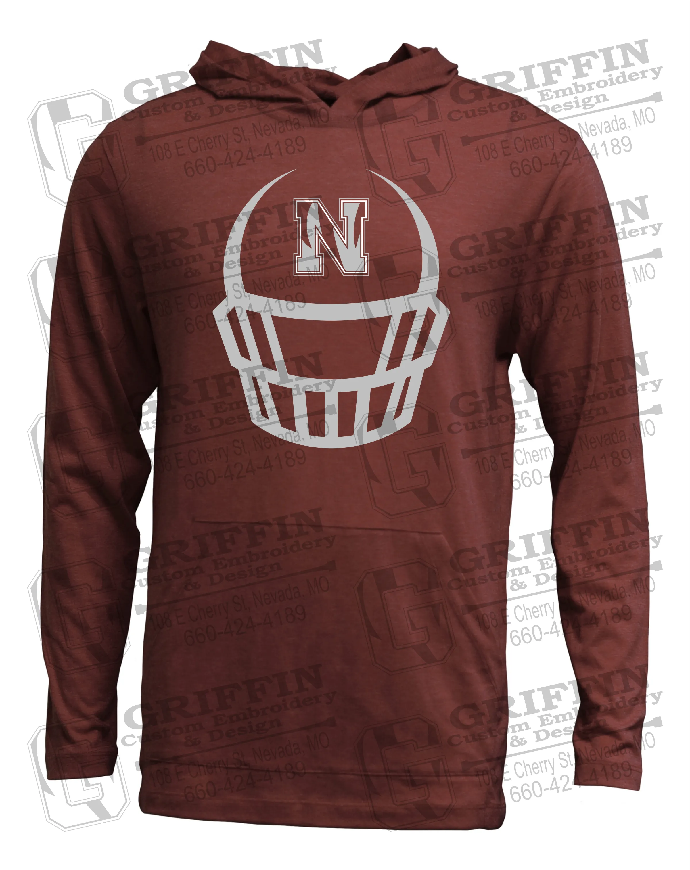 Soft-Tek T-Shirt Hoodie - Football - Nevada Tigers 22-P