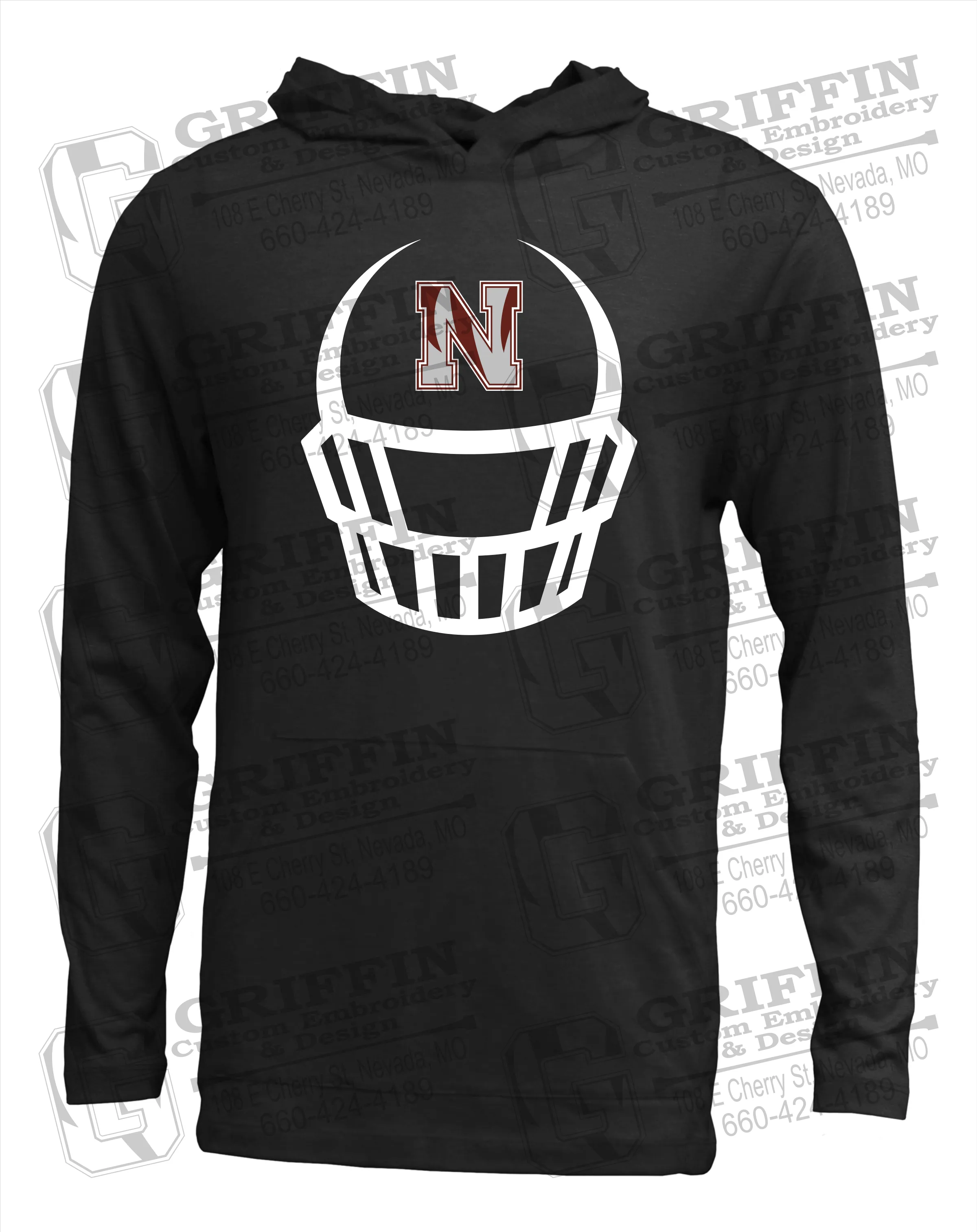 Soft-Tek T-Shirt Hoodie - Football - Nevada Tigers 22-P