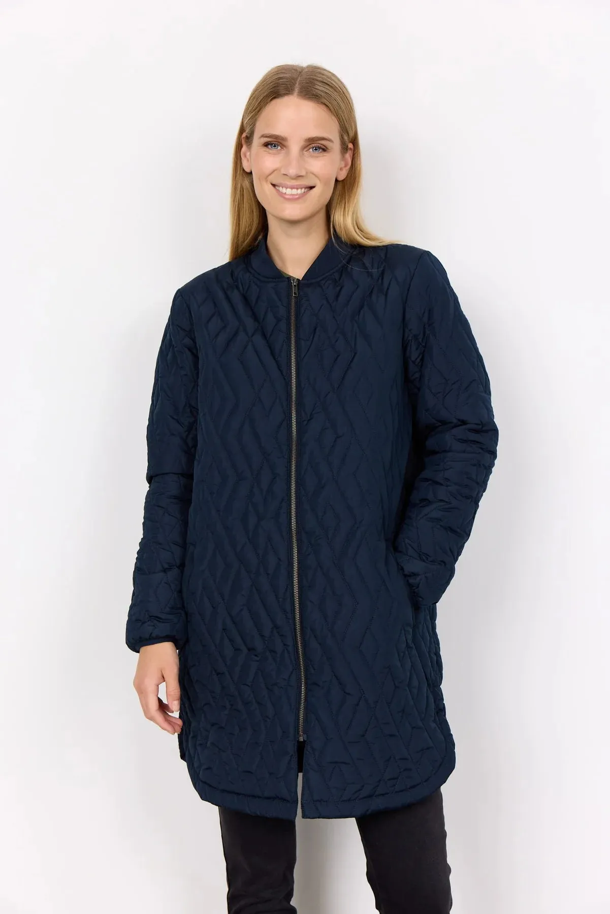 Soya Concept - Fenya Longline Jacket in Navy