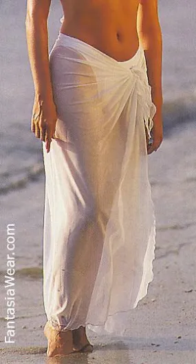 ST-ST319G-SRG1 Mesh Long Sarong Wrap Skirt