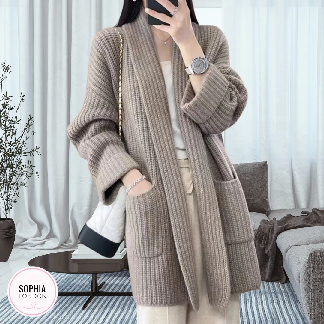 Steffie - Long Knitted Women's Vest
