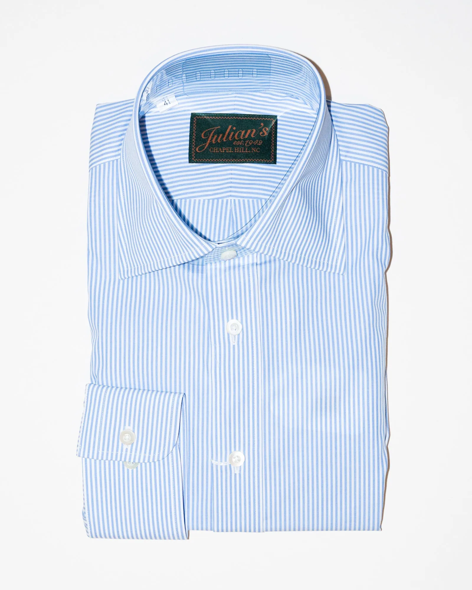 Stock Lt.Blue & White Bengal Stripe Dress Shirt