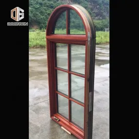 Top arch window timber windows soundproof picture aluminum round open by Doorwin on Alibaba