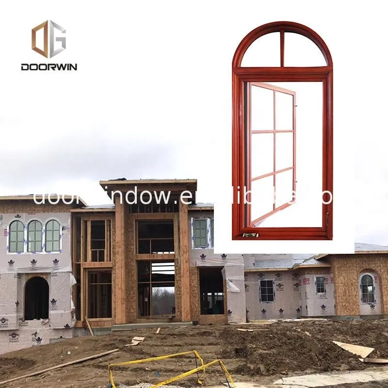 Top arch window timber windows soundproof picture aluminum round open by Doorwin on Alibaba