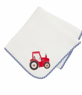 Tractor Quilted Blanket by Mud Pie