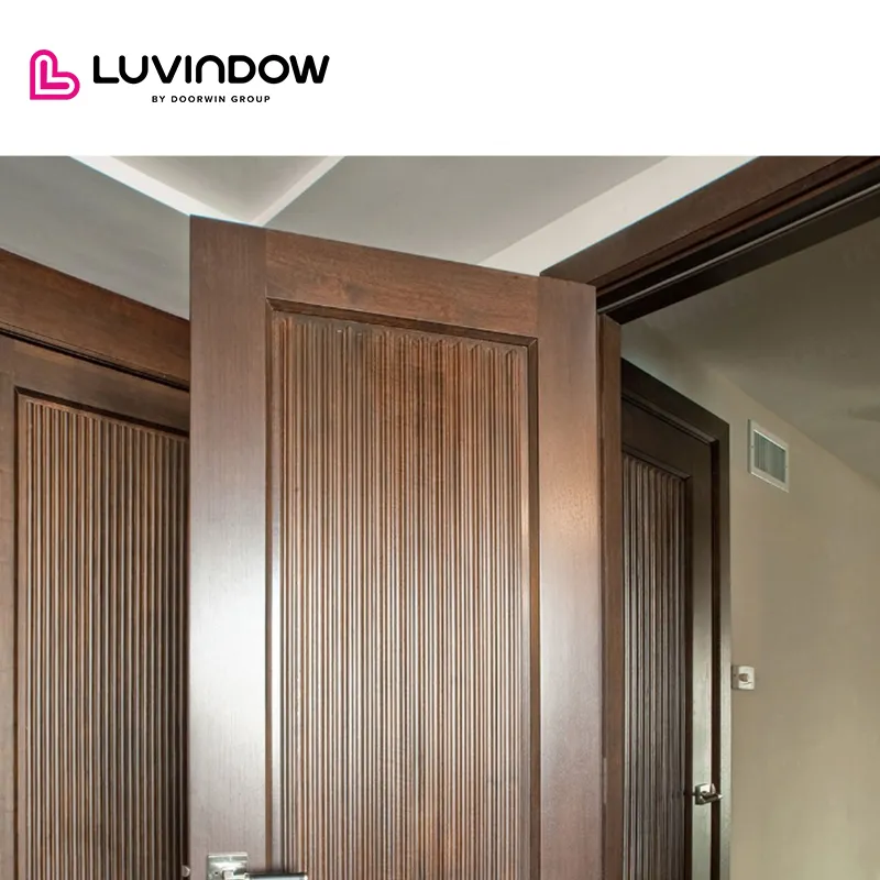 USA Great Rapids LUVINDOW 2021Wooden door with frame decoration glass insert wood interior door glass insert wood interior door