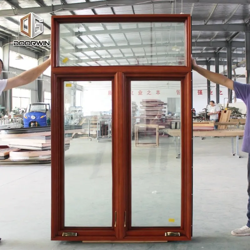 usa nrfc certified 2 panel glass wood crank windows by Doorwin on Alibaba