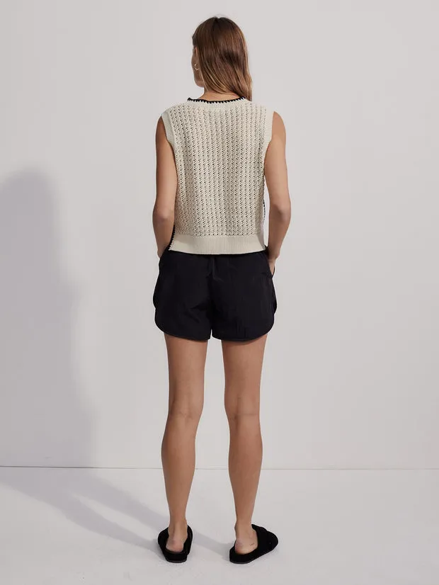 VARLEY DELANEY KNIT VEST - BIRCH