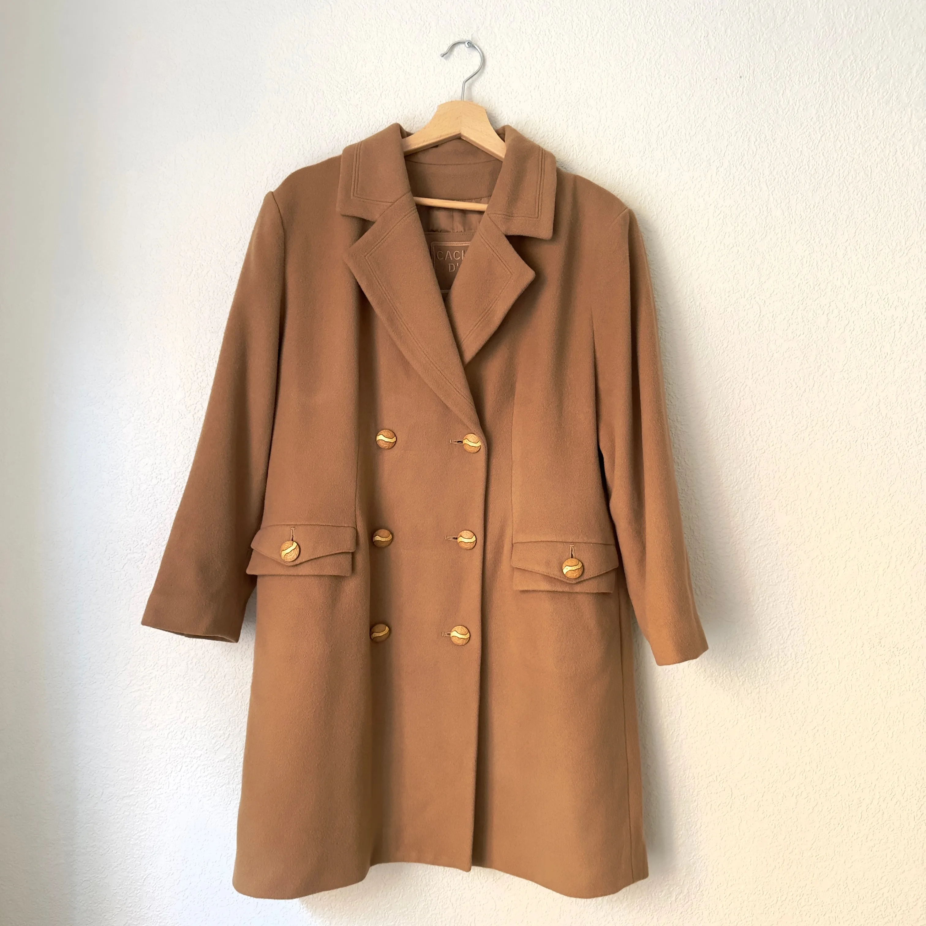 Vintage Camel Wool Cashmere Coat