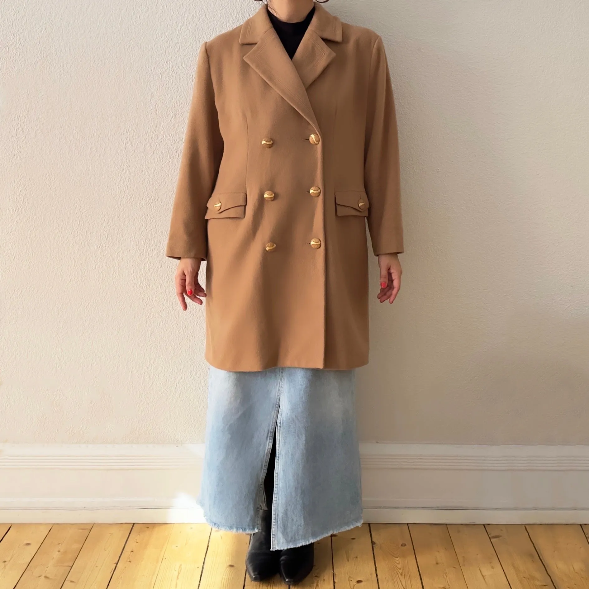 Vintage Camel Wool Cashmere Coat